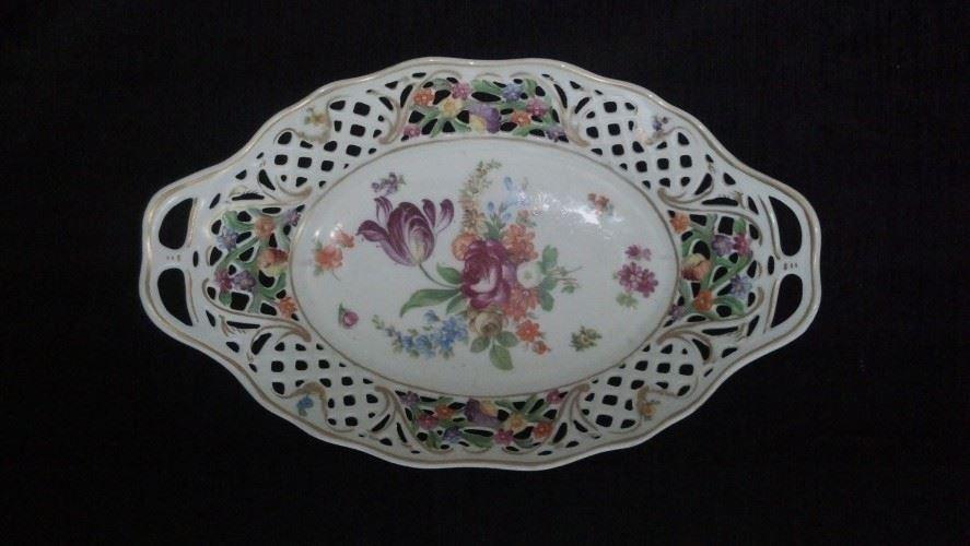 travessa de porcelana restaurada