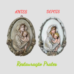 Restauração de imagem em porcelana de Nossa Senhora com Menino Jesus